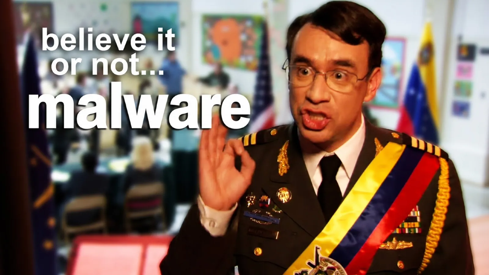 Slide 15: Meme: believe it or not... malware