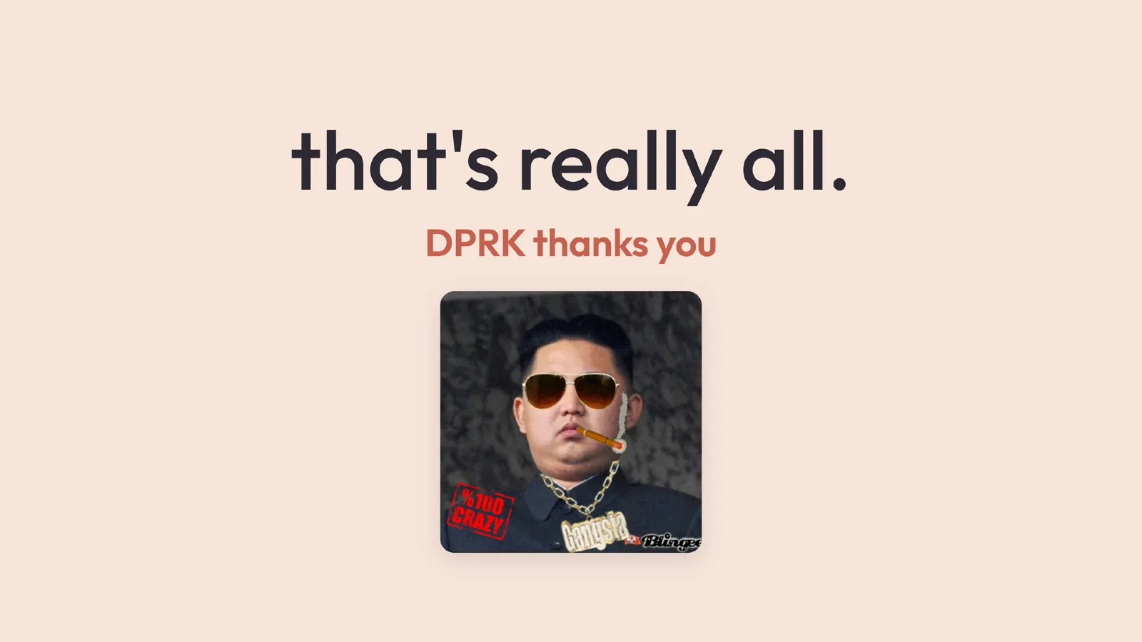 Slide 23: that's really all. DPRK thanks you