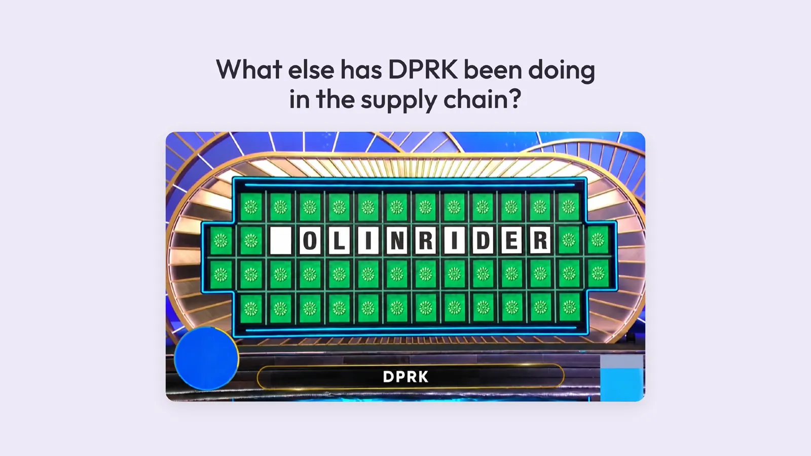 Slide 36: What else has DPRK been doing in the supply chain?